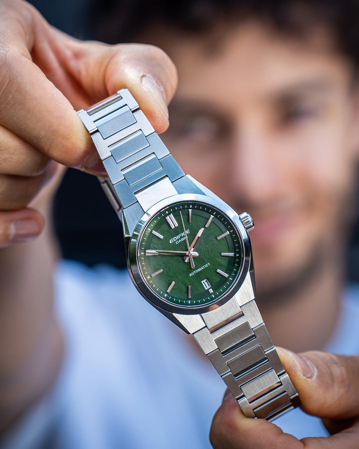 CASIO EDIFICE EFK-100D-3ADR AUTOMATIC STAINLESS STEEL MEN WATCH