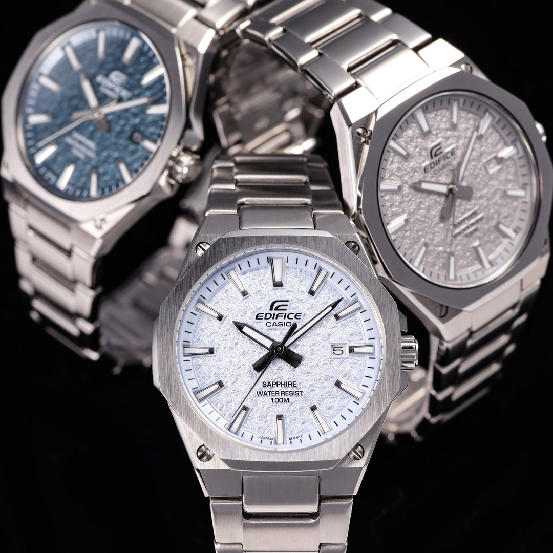 CASIO EDIFICE EFR-S108DE-2AVUDF QUARTZ 3 HAND ANALOG STAINLESS STEEL MEN WATCH