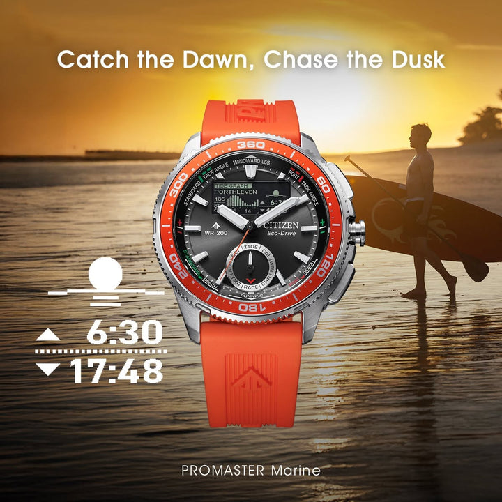 CITIZEN PROMASTER ECO-DRIVE JV3000-13E BENEBiOL™ STRAP ORANGE MEN WATCH