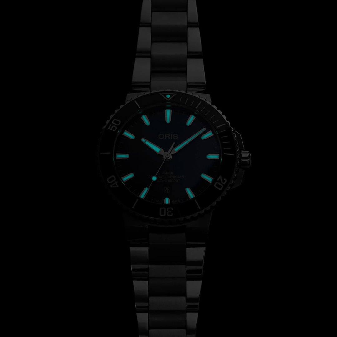 ORIS AQUIS DATE 733 7789 4135-07 8 22 04PEB MECHANICAL MEN WATCH