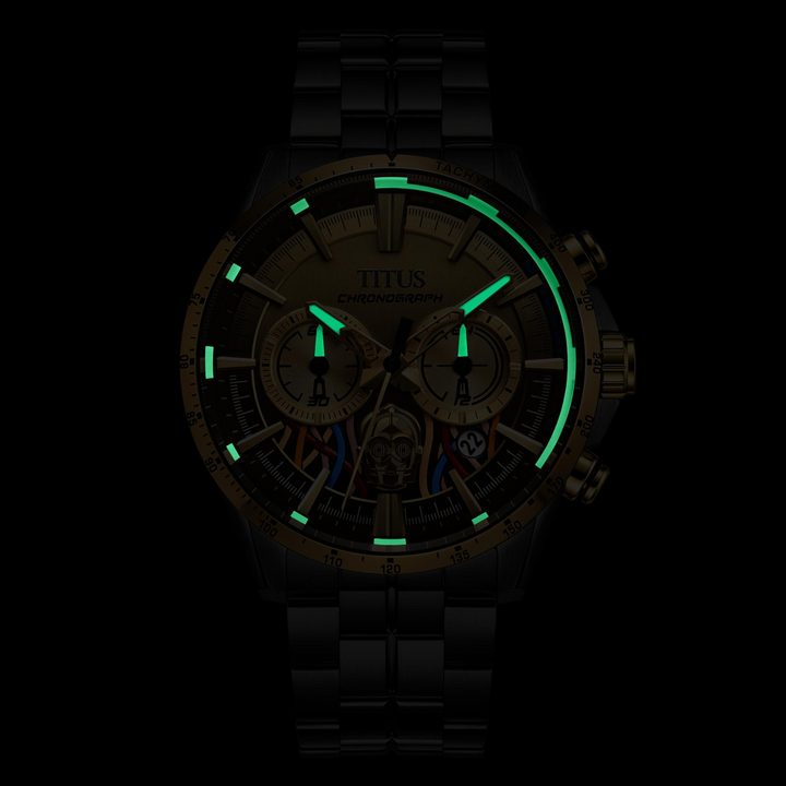 SOLVIL ET TITUS X STAR WARS 'C-3PO' W06-03365-004 LIMITED EDITION SABER CHRONOGRAPH QUARTZ MEN WATCH