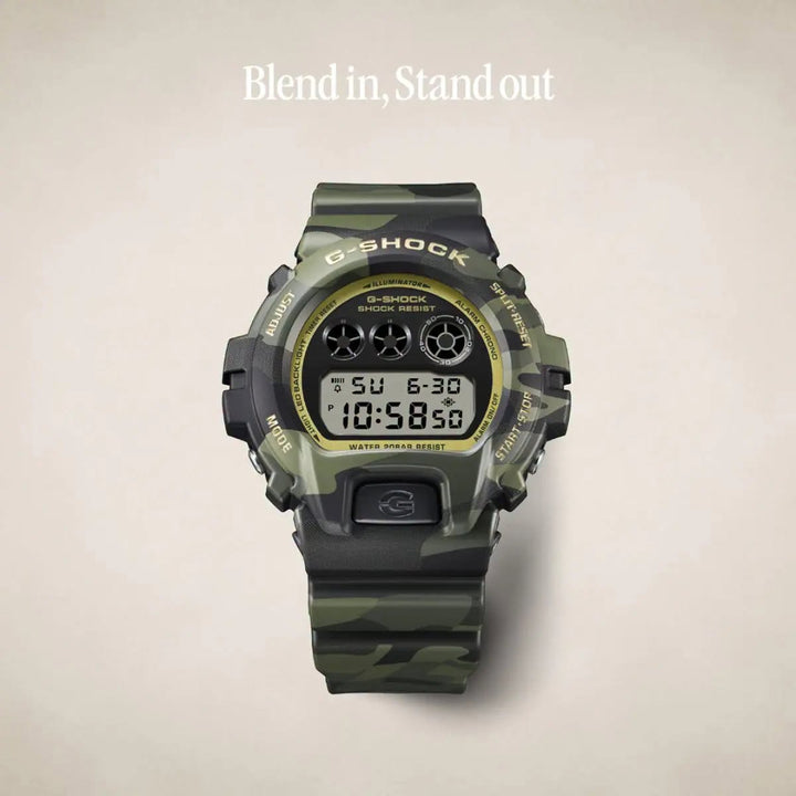 CASIO G-SHOCK DW-6900CMG-3DR BOLD CAMO STANDARD DIGITAL MEN WATCH