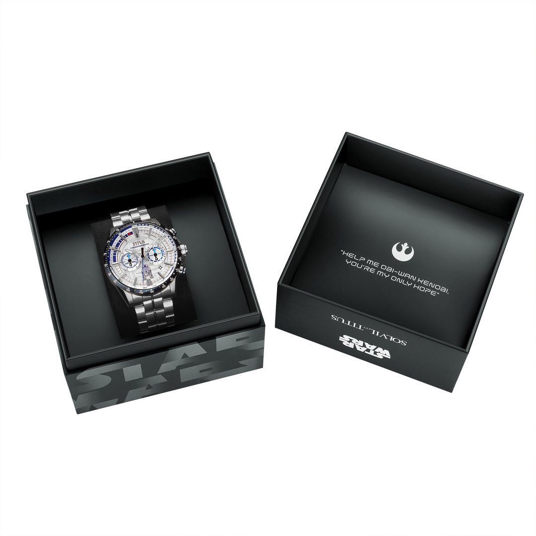 SOLVIL ET TITUS X STAR WARS 'R2-D2' W06-03365-001 LIMITED EDITION SABER CHRONOGRAPH QUARTZ MEN WATCH