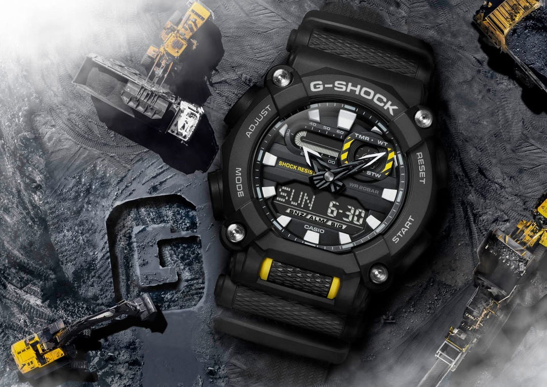 CASIO G-SHOCK GA-900-1ADR STANDARD ANALOG-DIGITAL BLACK WATCH
