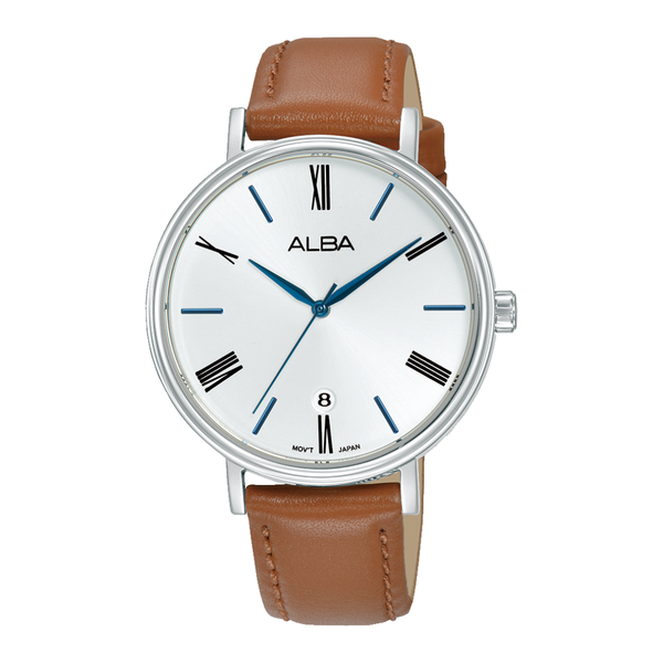 ALBA AG8N93X FASHION QUARTZ 3 HANDS DATE LEATHER WOMEN WATCH
