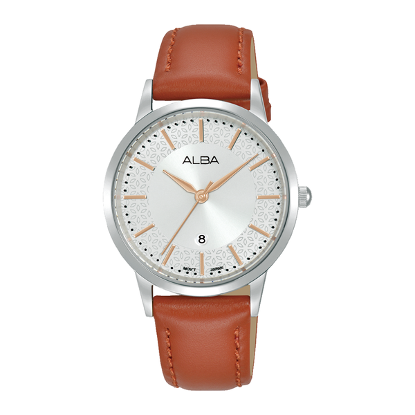 ALBA AH7DJ7X FASHION QUARTZ 3 HANDS DATE LEATHER WOMEN WATCH