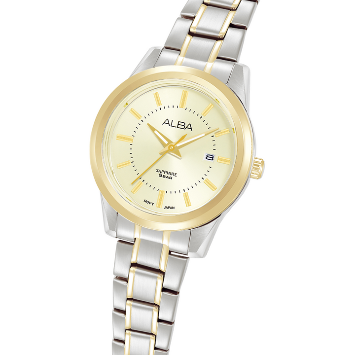 ALBA AH7EF2X PRESTIGE QUARTZ 3 HANDS DATE WOMEN WATCH