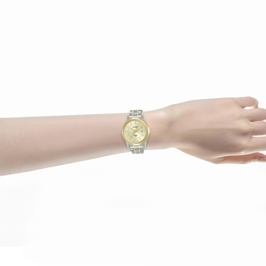 ALBA AH7EF2X PRESTIGE QUARTZ 3 HANDS DATE WOMEN WATCH