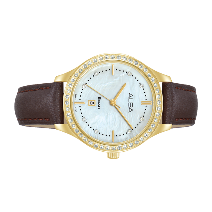 ALBA AH7EL8X FASHION QUARTZ 3 HANDS DATE WOMEN WATCH