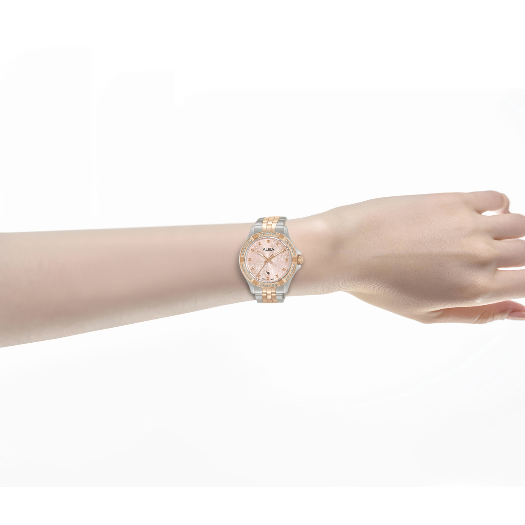 ALBA AH7EP3X FASHION QUARTZ 3 HANDS DATE WOMEN WATCH