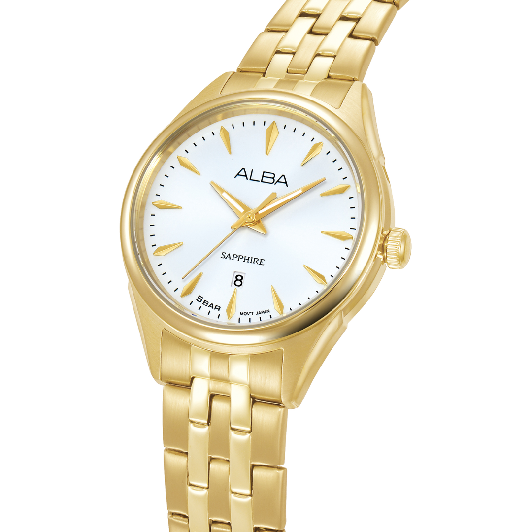 ALBA AH7FA8X PRESTIGE QUARTZ DATE WOMEN WATCH