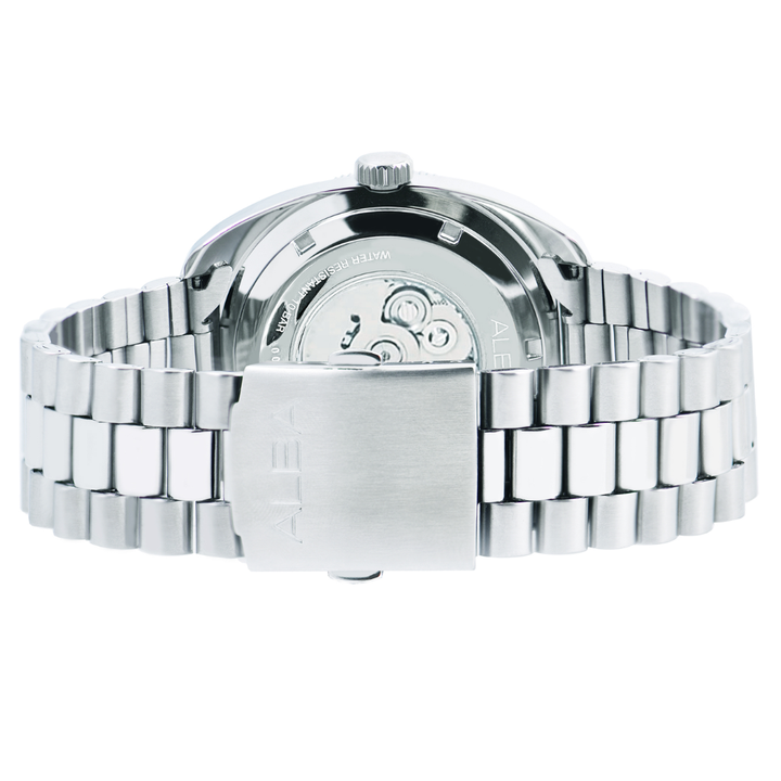 ALBA AL4825X MECHANICAL AUTOMATIC DAY-DATE BLACK DIAL MEN WATCH