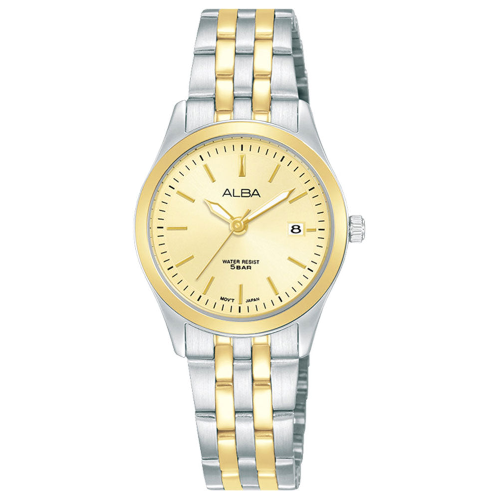 ALBA AH7CE8X QUARTZ 3 HANDS DATE WOMEN WATCH