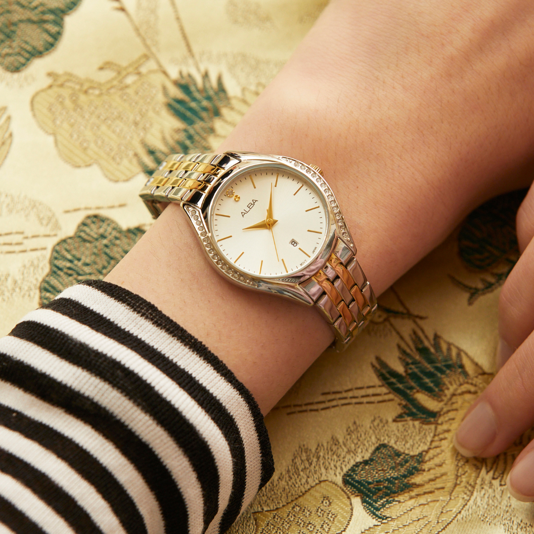 ALBA AH7BT3X FASHION QUARTZ 3 HANDS DATE WOMEN WATCH