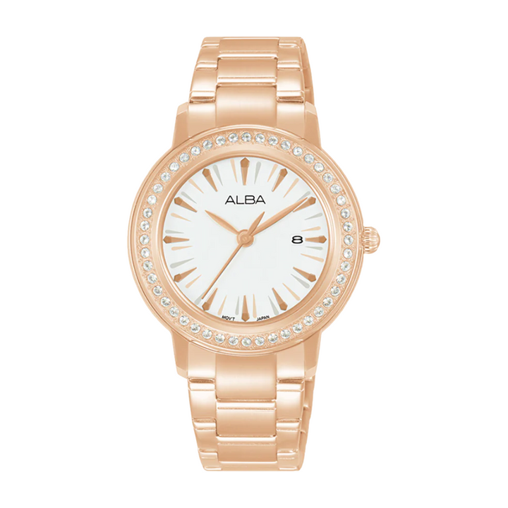 ALBA AH7DK8X SIGNA QUARTZ 3 HANDS DATE WOMEN WATCH