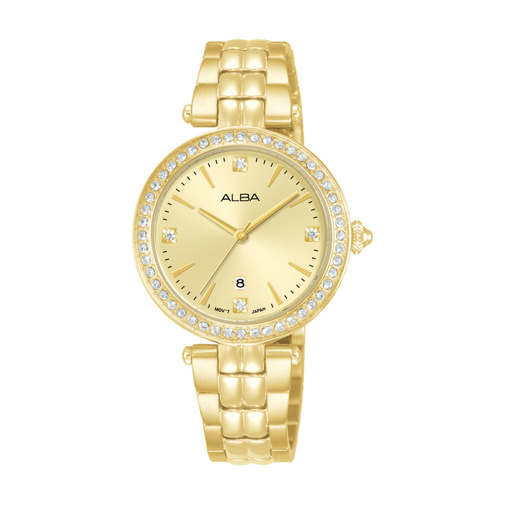 ALBA AH7EF8X FASHION QUARTZ 3 HANDS DATE WOMEN WATCH