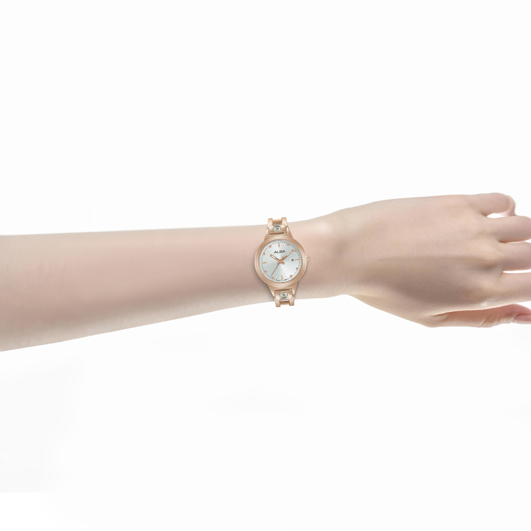 ALBA AH7EH4X FASHION QUARTZ 3 HANDS DATE WOMEN WATCH