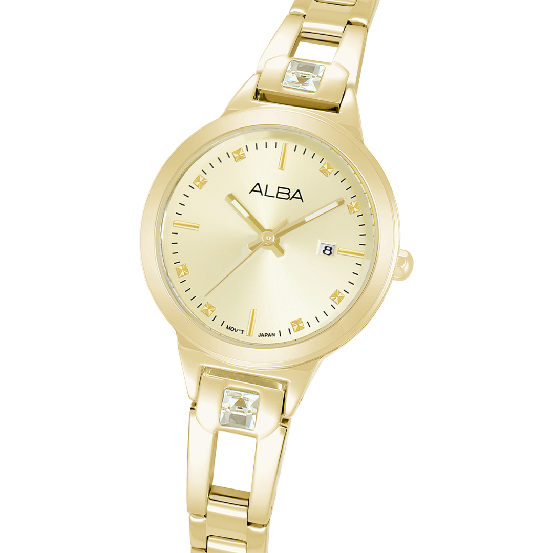 ALBA AH7EH6X FASHION QUARTZ 3 HANDS DATE WOMEN WATCH