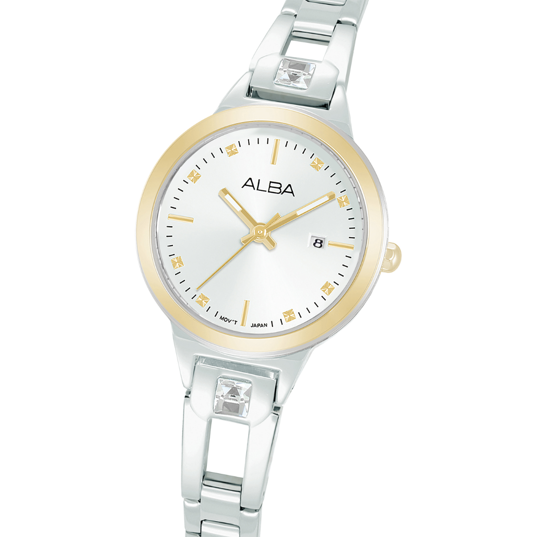 ALBA AH7EH8X FASHION QUARTZ 3 HANDS DATE WOMEN WATCH