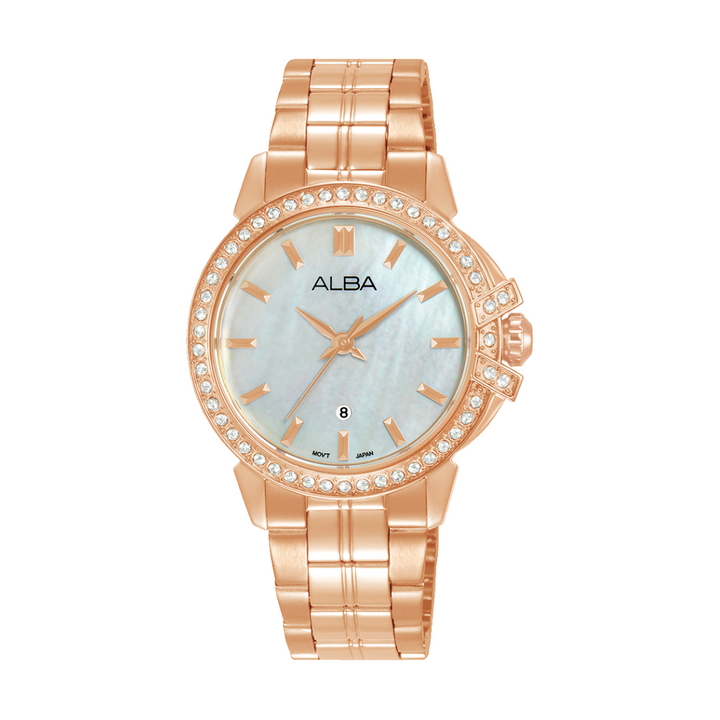 ALBA AH7CW8X SIGNA QUARTZ 3 HANDS DATE WOMEN WATCH