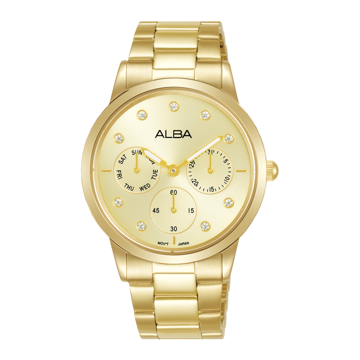 ALBA AP6722X FASHION QUARTZ 3 HANDS MULTI-FUNCTION STAINLESS STEEL WOMEN WATCH