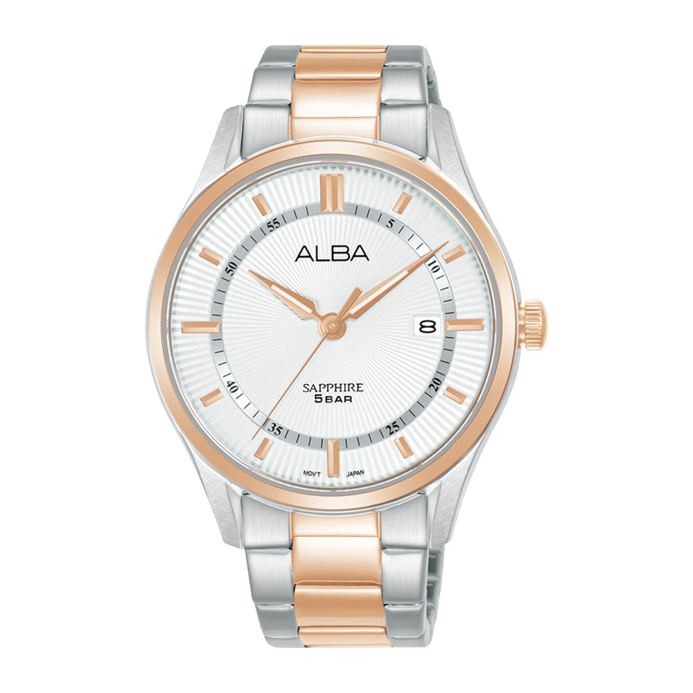 ALBA AS9R14X PRESTIGE QUARTZ 3 HANDS DATE MEN WATCH