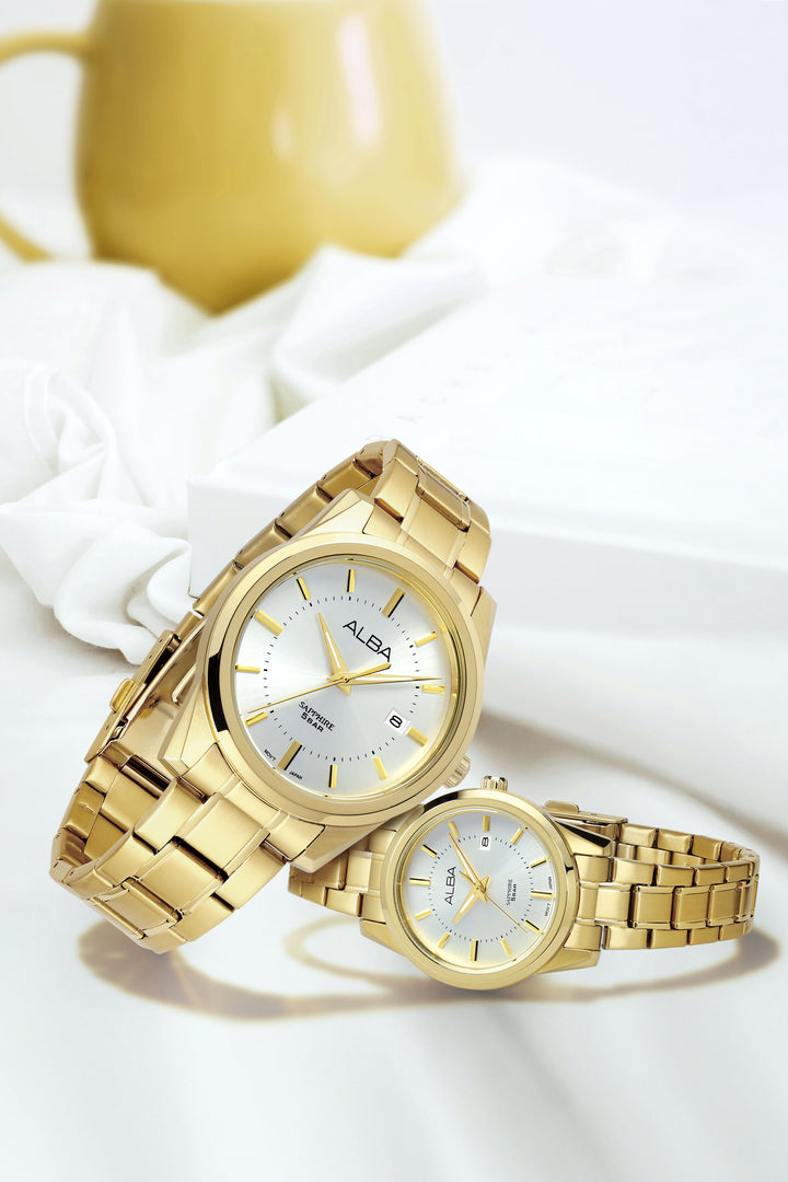 ALBA AS9V18X PRESTIGE QUARTZ 3 HANDS DATE MEN WATCH