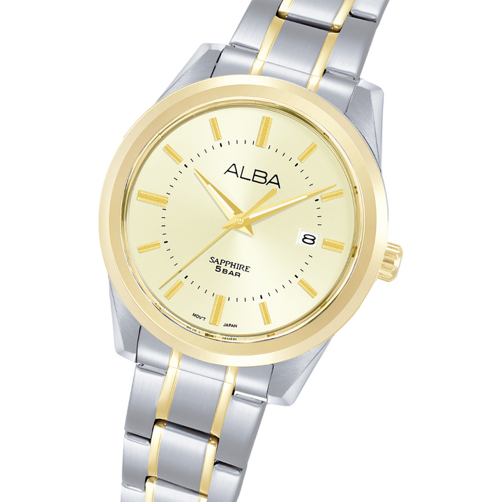 ALBA AS9V22X PRESTIGE QUARTZ 3 HANDS DATE MEN WATCH