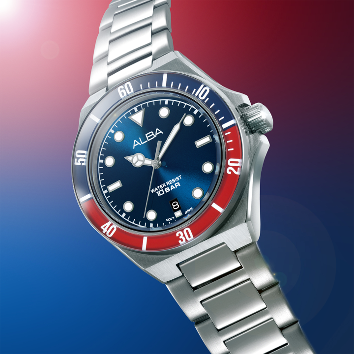 ALBA AS9W09X ACTIVE QUARTZ BLUE DIAL MEN WATCH
