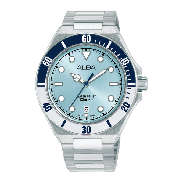 ALBA AS9W11X ACTIVE QUARTZ LIGHT BLUE DIAL MEN WATCH