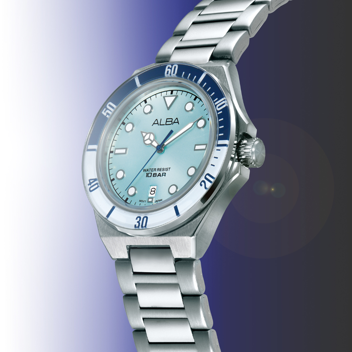 ALBA AS9W11X ACTIVE QUARTZ LIGHT BLUE DIAL MEN WATCH