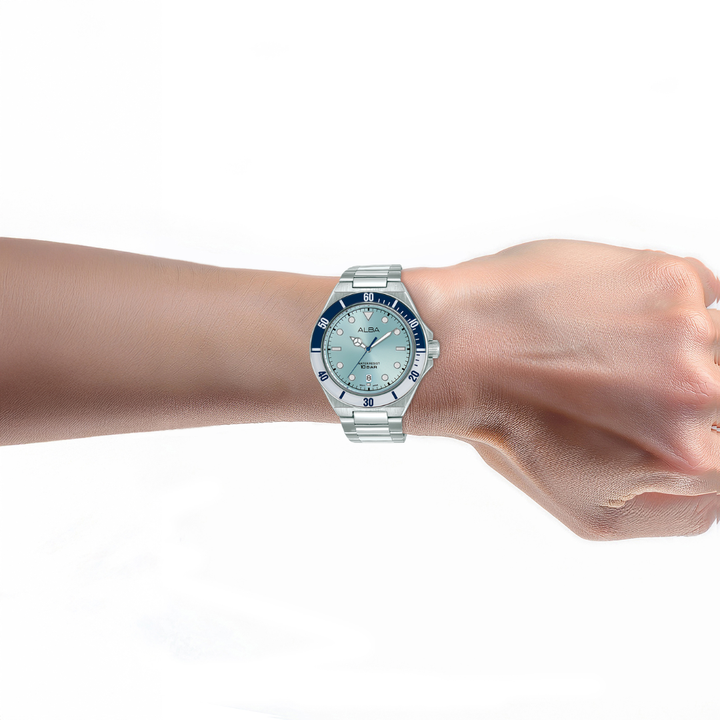 ALBA AS9W11X ACTIVE QUARTZ LIGHT BLUE DIAL MEN WATCH