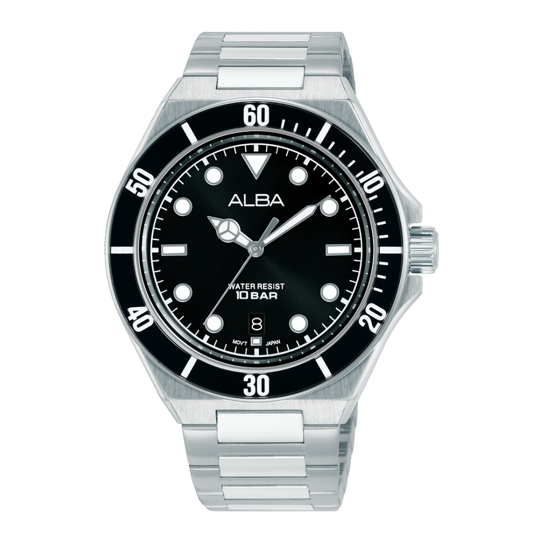 ALBA AS9W19X ACTIVE QUARTZ BLACK DIAL MEN WATCH