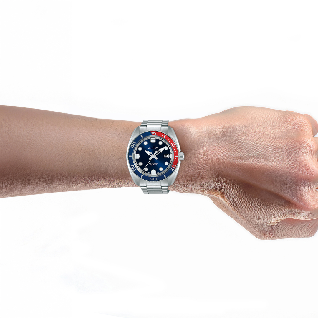 ALBA AS9W25X ACTIVE QUARTZ BLUE DIAL MEN WATCH
