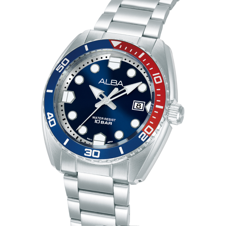 ALBA AS9W25X ACTIVE QUARTZ BLUE DIAL MEN WATCH