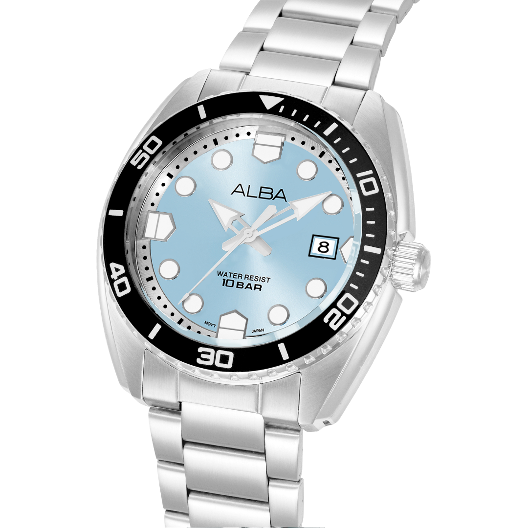 ALBA AS9W27X ACTIVE QUARTZ LIGHT BLUE DIAL MEN WATCH