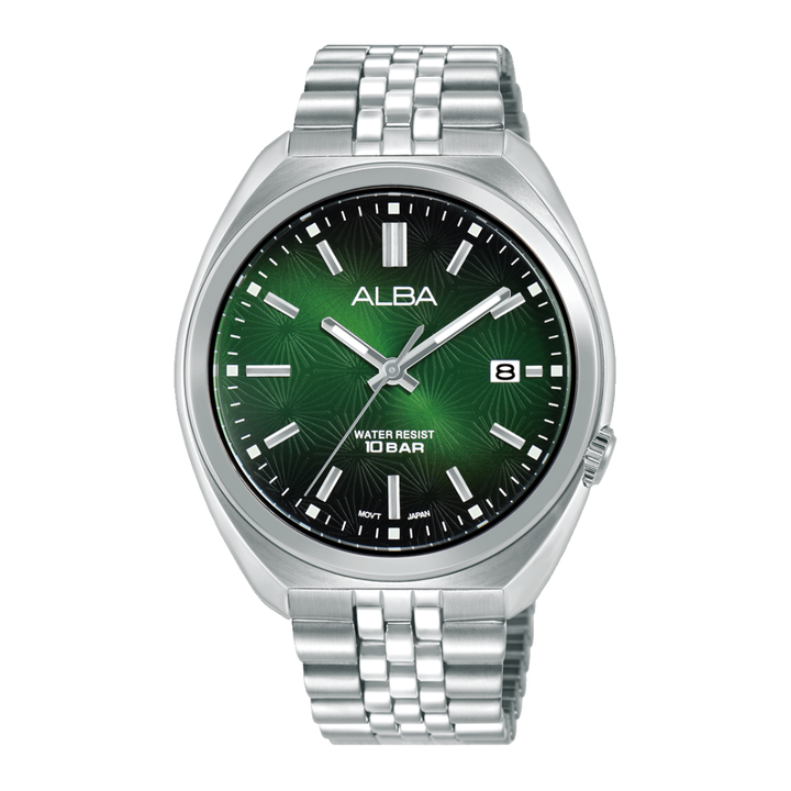 ALBA AS9W31X ACTIVE QUARTZ GREEN GRADATION DIAL MEN WATCH