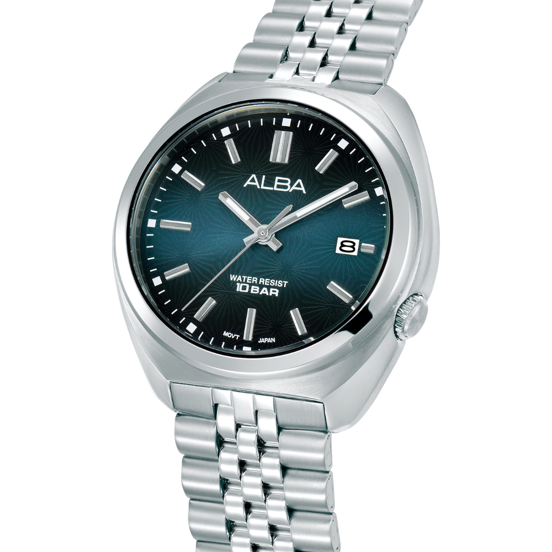 ALBA AS9W33X ACTIVE QUARTZ BLUE GRADATION DIAL MEN WATCH