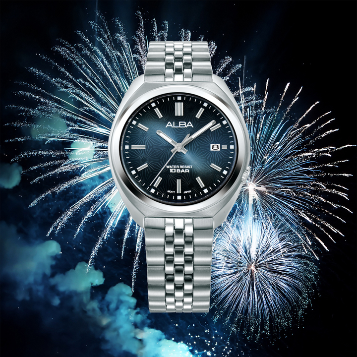 ALBA AS9W33X ACTIVE QUARTZ BLUE GRADATION DIAL MEN WATCH