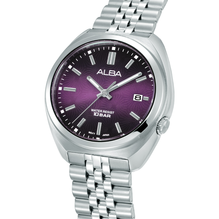 ALBA AS9W37X ACTIVE QUARTZ PURPLE GRADATION DIAL MEN WATCH