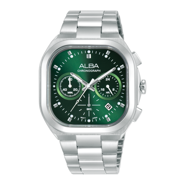 ALBA AT3K99X ACTIVE CHRONOGRAPH GREEN DIAL MEN WATCH