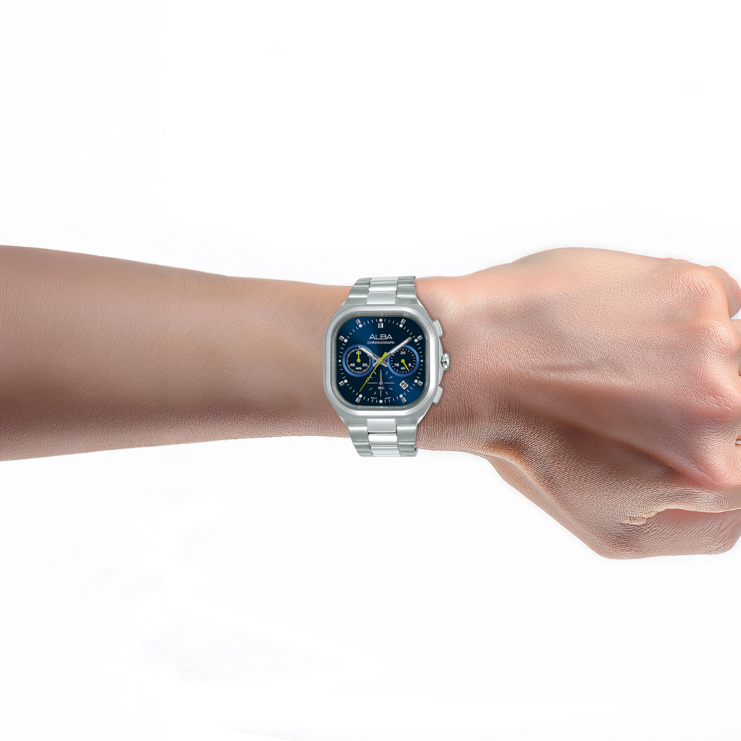 ALBA AT3L01X ACTIVE CHRONOGRAPH BLUE DIAL MEN WATCH