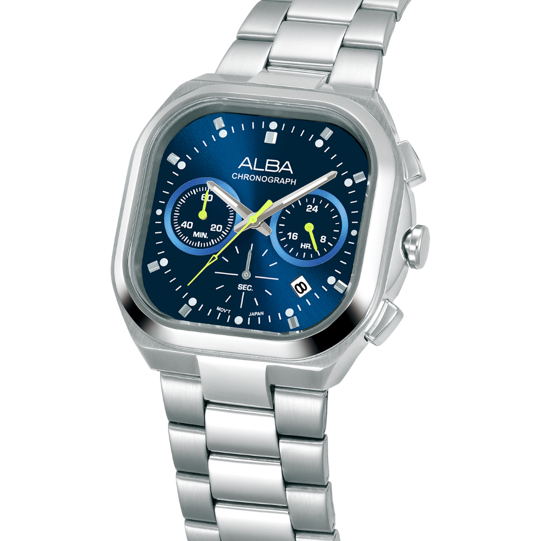 ALBA AT3L01X ACTIVE CHRONOGRAPH BLUE DIAL MEN WATCH