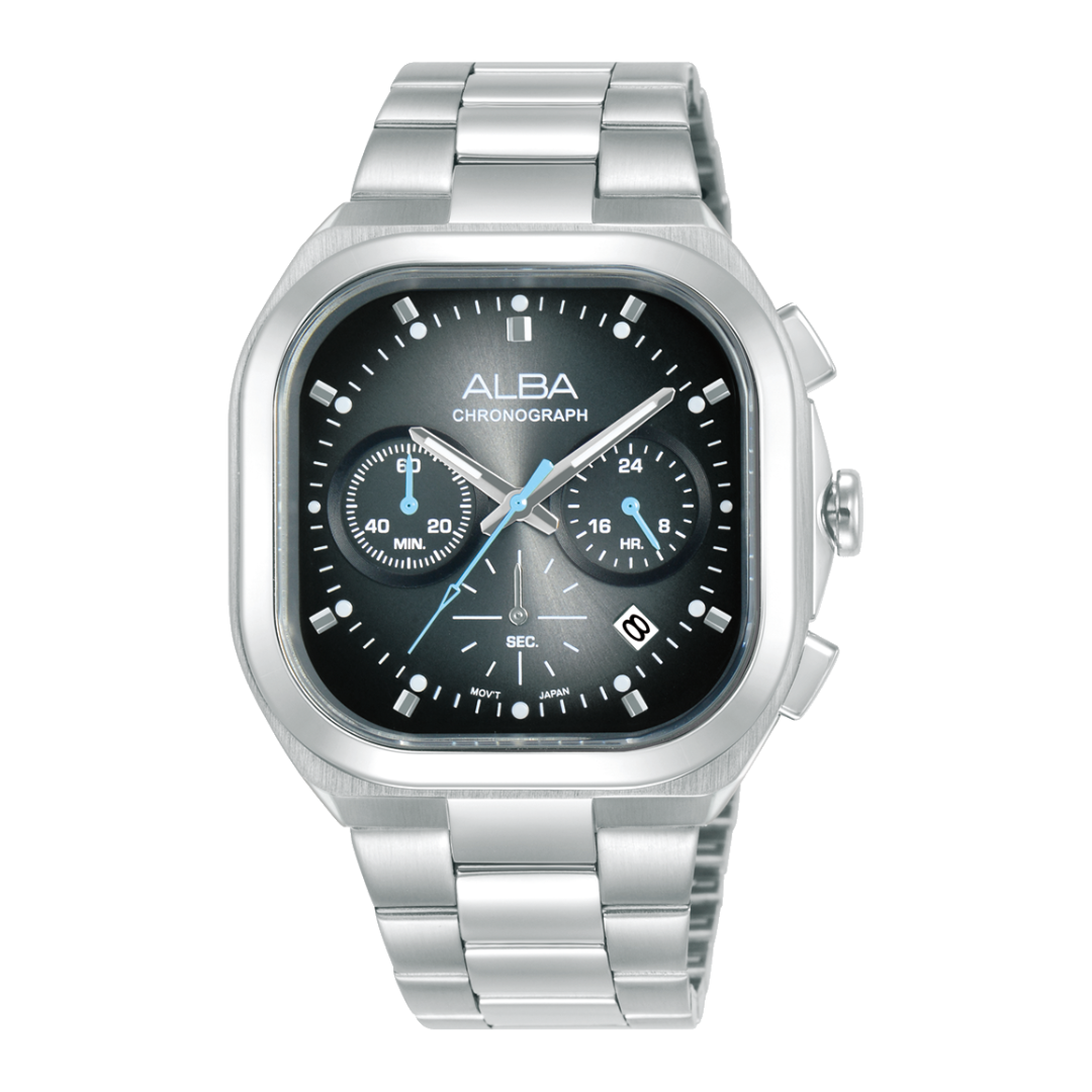 ALBA AT3L03X ACTIVE CHRONOGRAPH BLACK GRADATION DIAL MEN WATCH