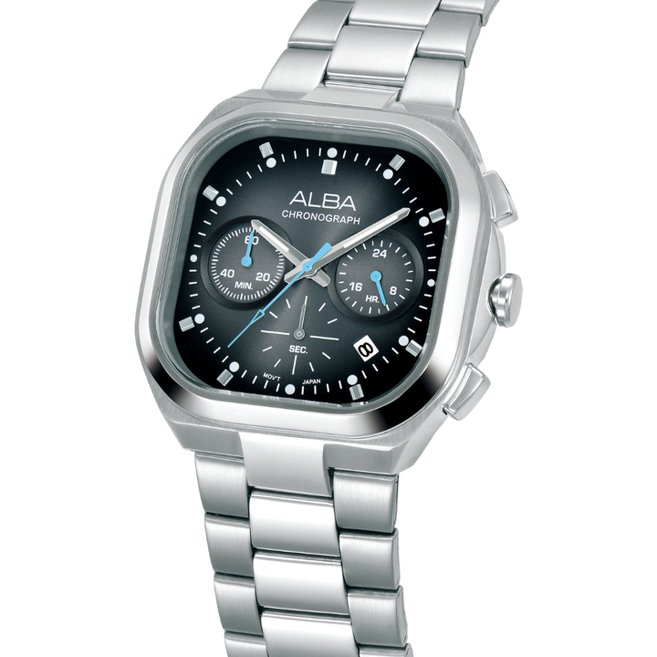 ALBA AT3L03X ACTIVE CHRONOGRAPH BLACK GRADATION DIAL MEN WATCH