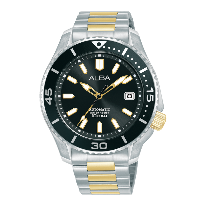 ALBA AU4081X MECHANICAL AUTOMATIC DAY-DATE MEN WATCH