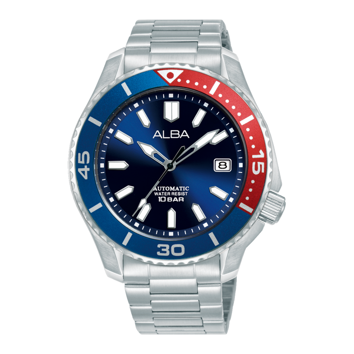 ALBA AU4083X MECHANICAL AUTOMATIC BLUE DIAL MEN WATCH