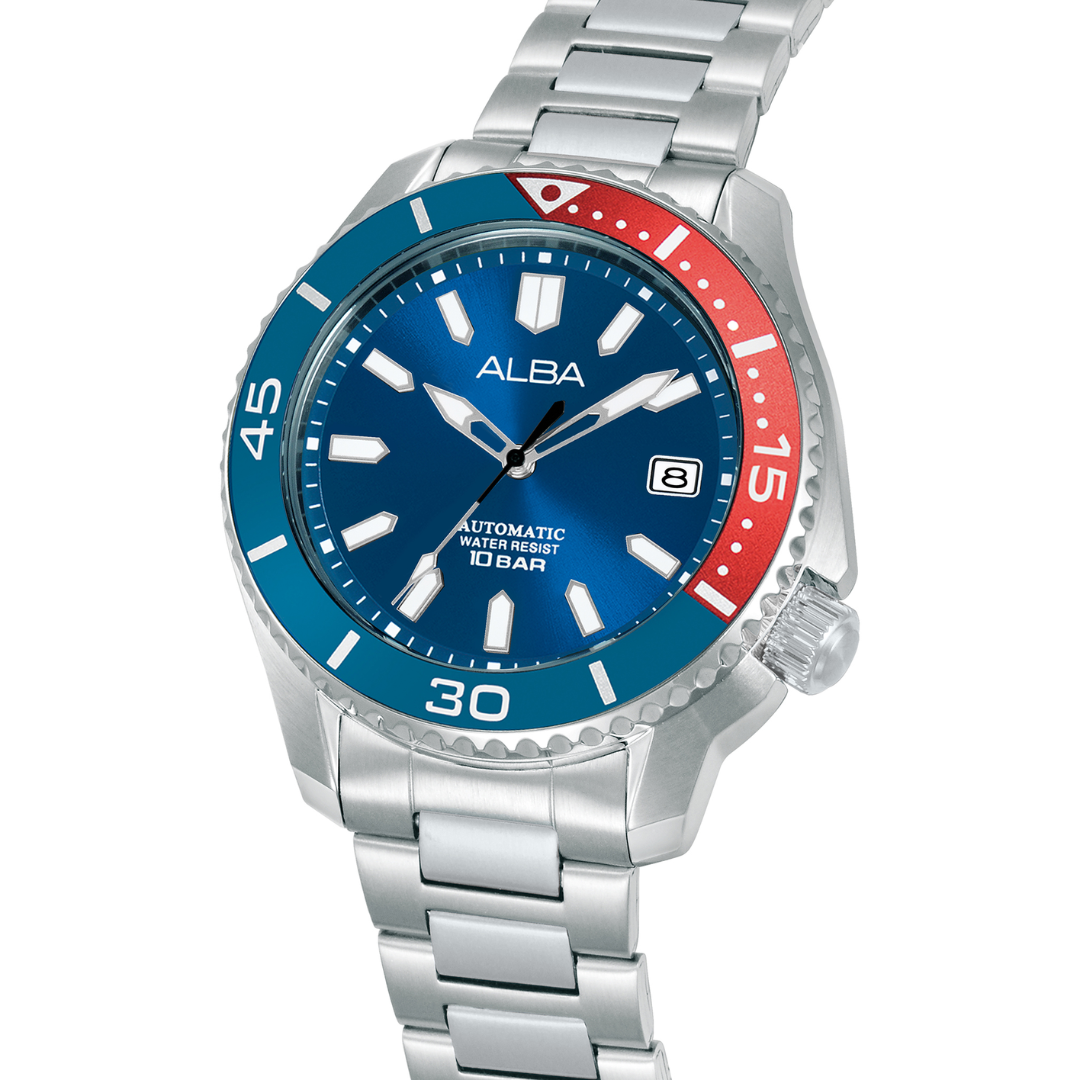ALBA AU4083X MECHANICAL AUTOMATIC BLUE DIAL MEN WATCH