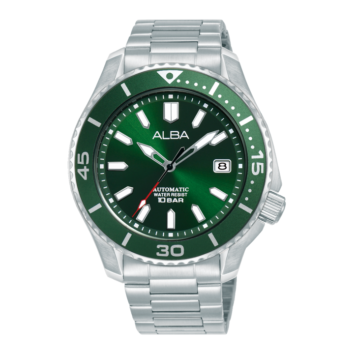 ALBA AU4087X MECHANICAL AUTOMATIC GREEN DIAL MEN WATCH