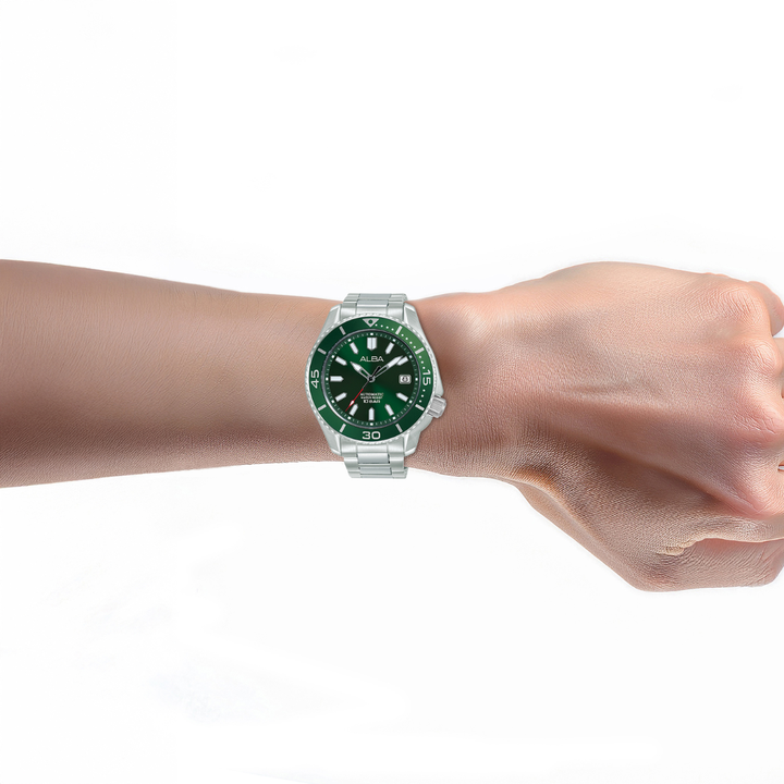 ALBA AU4087X MECHANICAL AUTOMATIC GREEN DIAL MEN WATCH